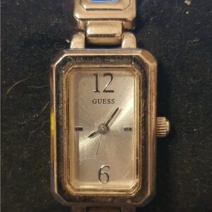 EUC GUESS Gorgeous Women's Silver Watch. Brand New Battery